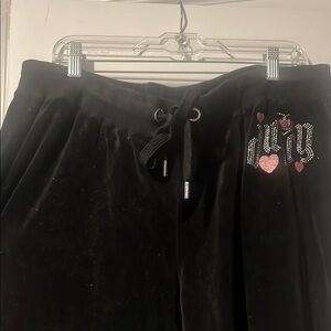 Juicy Couture Black Velour Track Suit Pants 3XL